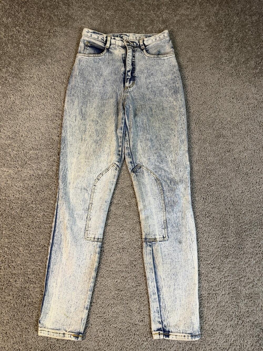 D.B. Riding Gear Jeans Womens 10 Blue High Waist Knee Patch Stretch Denim